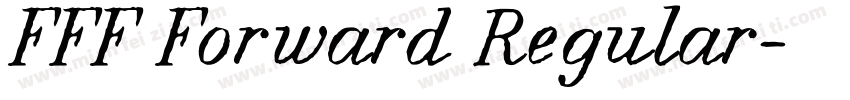 FFF Forward Regular字体转换